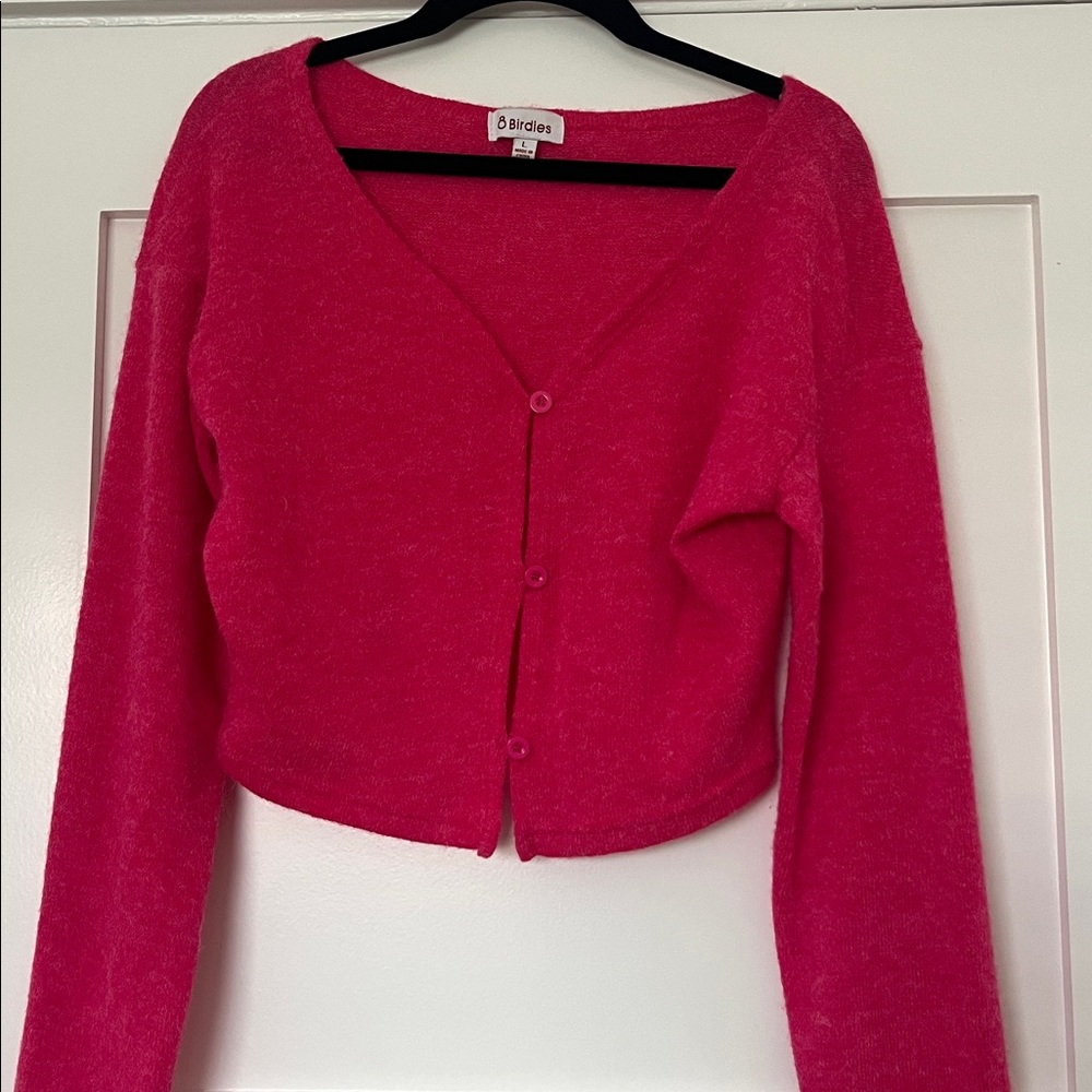Verge Girl Women's Vibrant Pink Cardigan